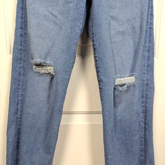 Levi's | Blue Distressed Ribcage Straight Jeans Size 27 - Picture 7 of 11